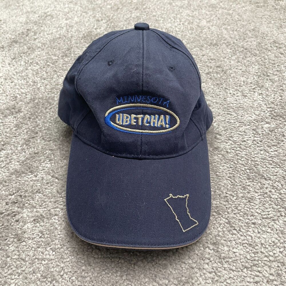 Minnesota Ubetcha Embroidered Cap Hat Unisex Adult Navy Blue Adjustable Cotton